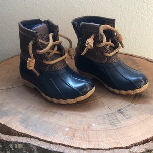 Toddler Sperry Saltwater Boot - Brown/Navy